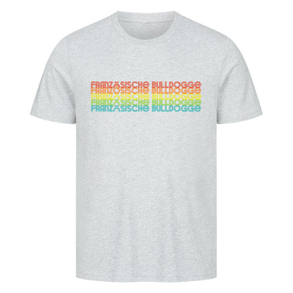 Premium T-Shirt "Französische Bulldogge - RETRO" Heather Grey – hunde-shirt.de