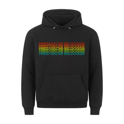 Premium Hoodie "Französische Bulldogge - RETRO" Schwarz – hunde-shirt.de