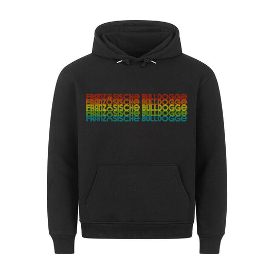 Premium Hoodie "Französische Bulldogge - RETRO" Schwarz – hunde-shirt.de