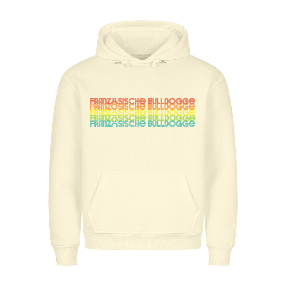 Premium Hoodie "Französische Bulldogge - RETRO" Beige – hunde-shirt.de