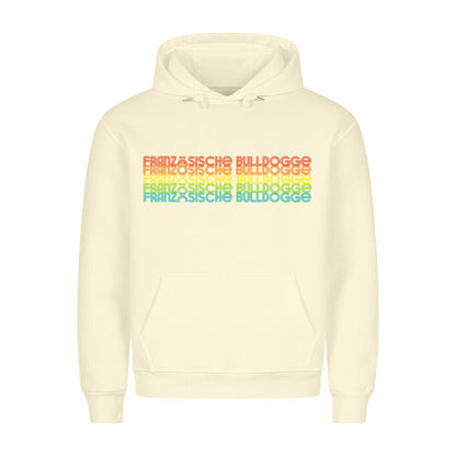 Premium Hoodie "Französische Bulldogge - RETRO" Beige – hunde-shirt.de