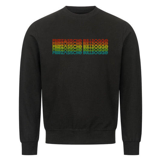 Premium Sweatshirt "Französische Bulldogge - RETRO" Schwarz – hunde-shirt.de
