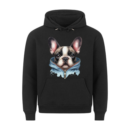 Premium Hoodie "Frenchie - Zipper" Schwarz – hunde-shirt.de