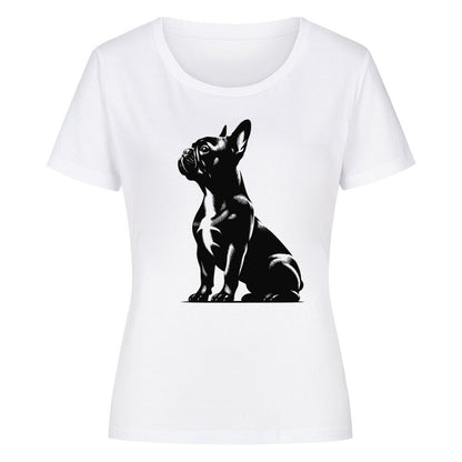 Premium Organic Damen-Shirt "Frenchie - My Love" Weiß – hunde-shirt.de