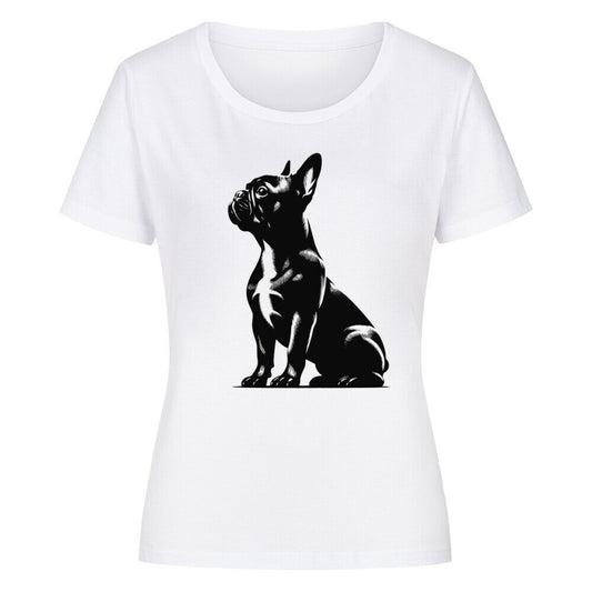 Premium Organic Damen-Shirt "Frenchie - My Love" Weiß – hunde-shirt.de
