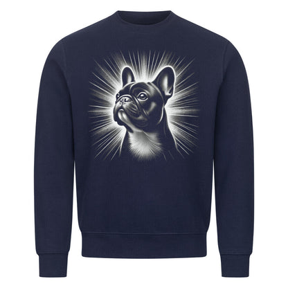 Premium Sweatshirt "Französische Bulldogge - Bright" Navy Blue – hunde-shirt.de