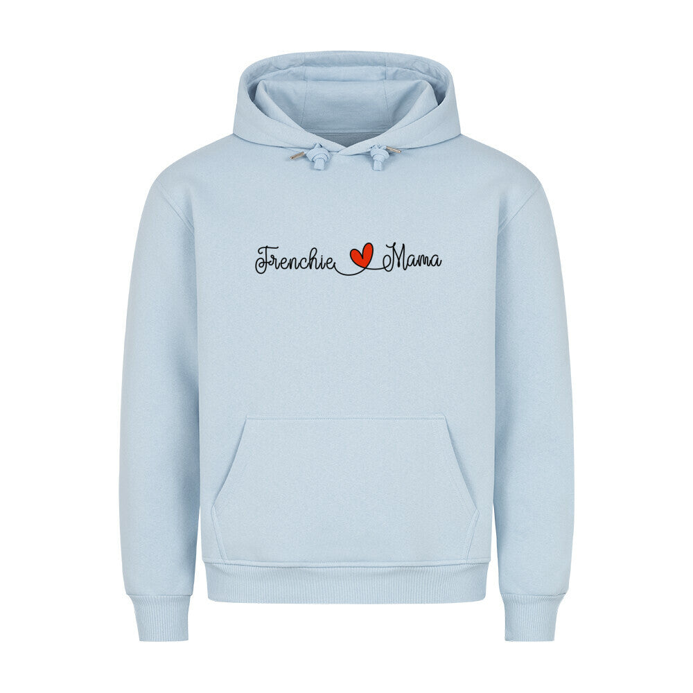 Premium Hoodie "Frenchie - Mama" Babyblau – hunde-shirt.de