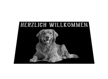 Fußmatte "Golden Retriever - Herzlich Willkommen" – hunde-shirt.de