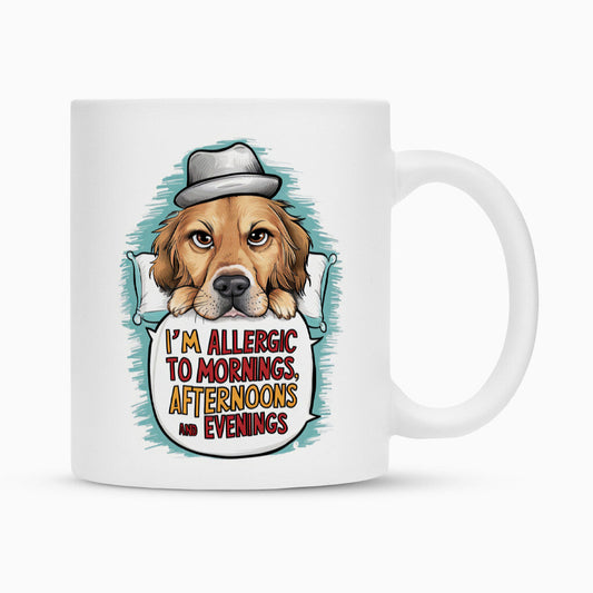 Tasse "Golden Retriever - Allergic" Weiß – hunde-shirt.de