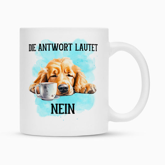 Tasse "Golden Retriever - NEIN" Weiß – hunde-shirt.de