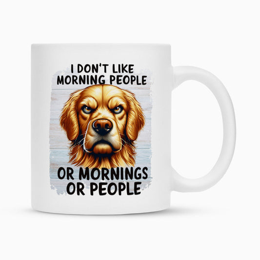 Tasse "Golden Retriever - Morning People" Weiß – hunde-shirt.de
