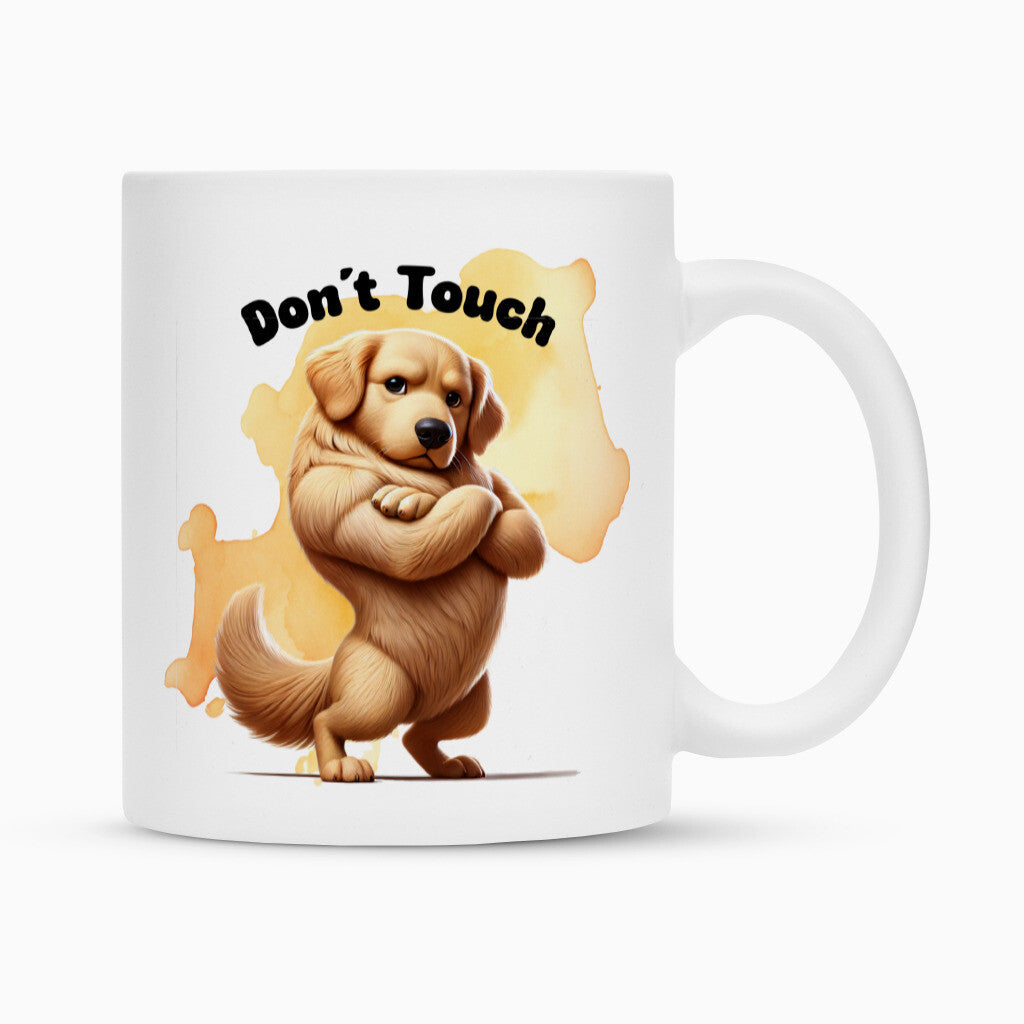 Tasse "Golden Retriever - Don´t touch" Weiß – hunde-shirt.de