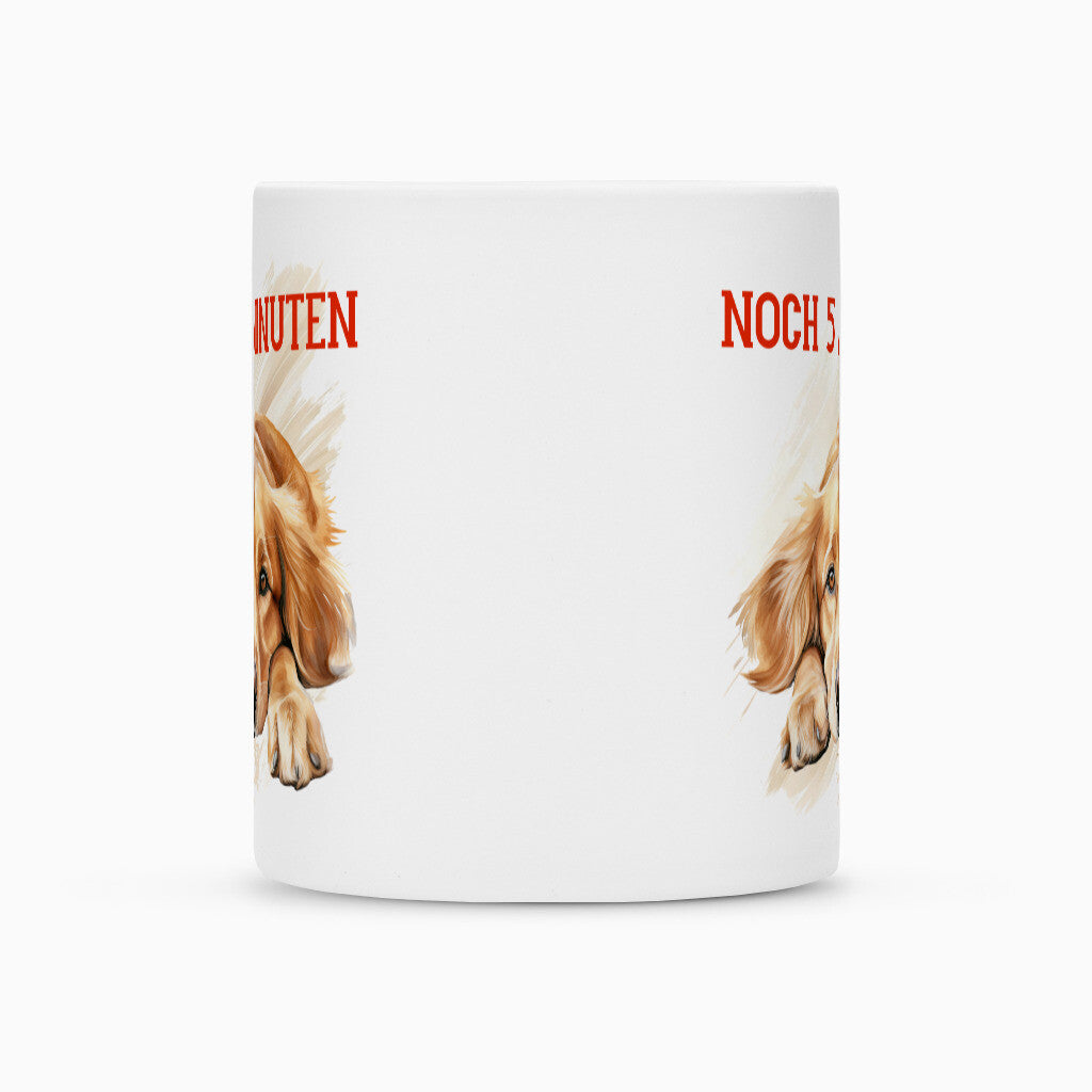 Tasse "Golden Retriever - Noch 5 Minuten" – hunde-shirt.de