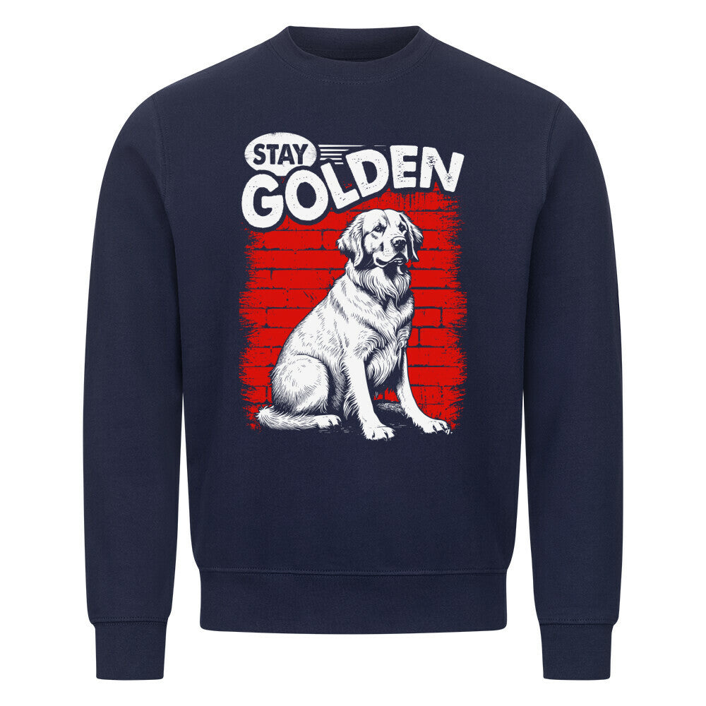 Premium Sweatshirt "Golden Retriever - Stay Golden" Navy Blue – hunde-shirt.de
