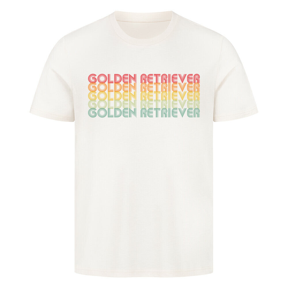 Premium T-Shirt "Golden Retriever - RETRO" Natural Raw – hunde-shirt.de
