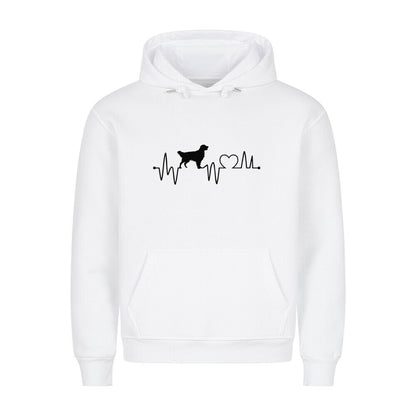 Premium Hoodie "Golden Retriever - Heartbeat" Weiß – hunde-shirt.de