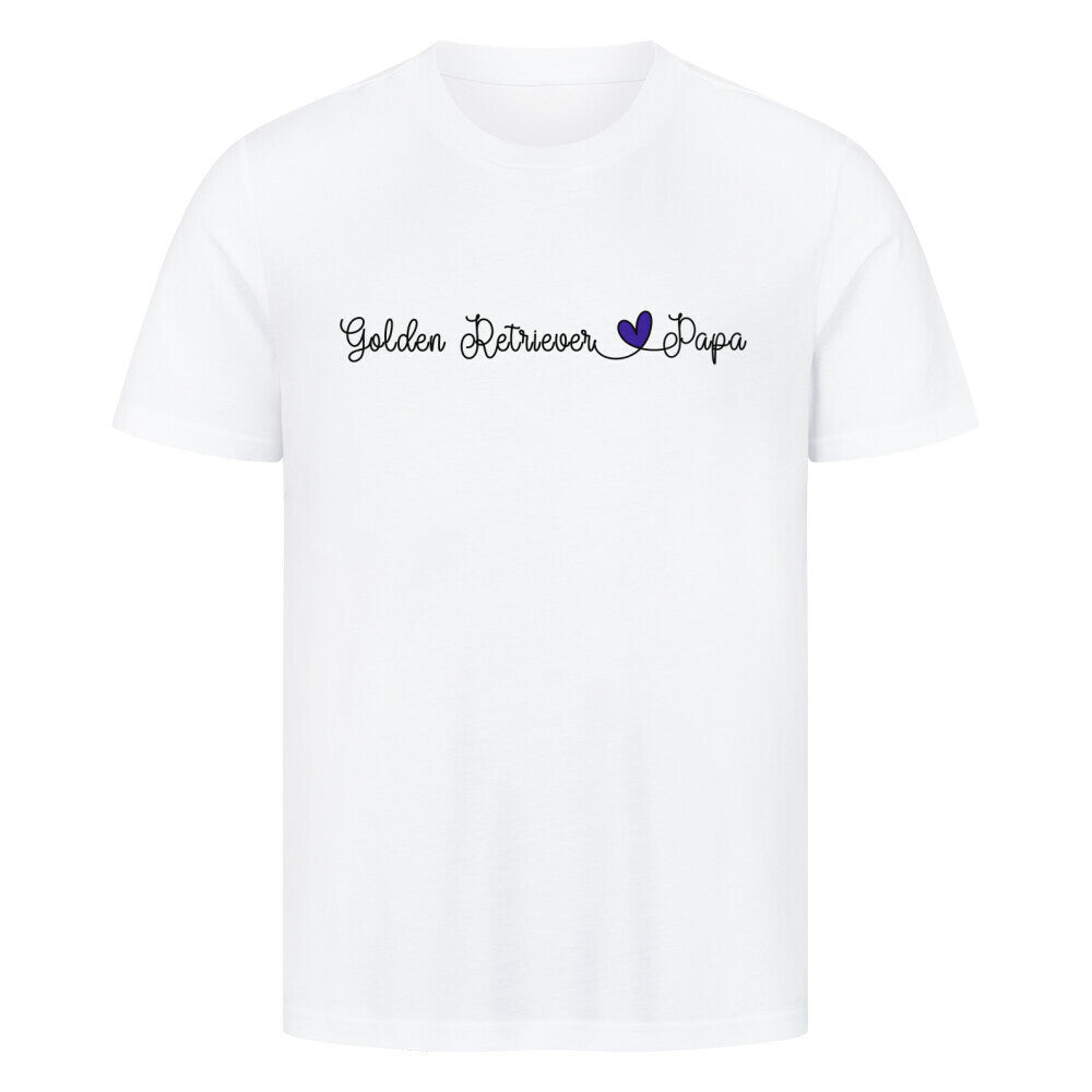 Premium T-Shirt "Golden Retriever - Papa" Weiß – hunde-shirt.de