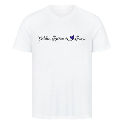 Premium T-Shirt "Golden Retriever - Papa" Weiß – hunde-shirt.de