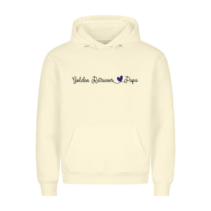 Premium Hoodie "Golden Retriever - Papa" Beige – hunde-shirt.de