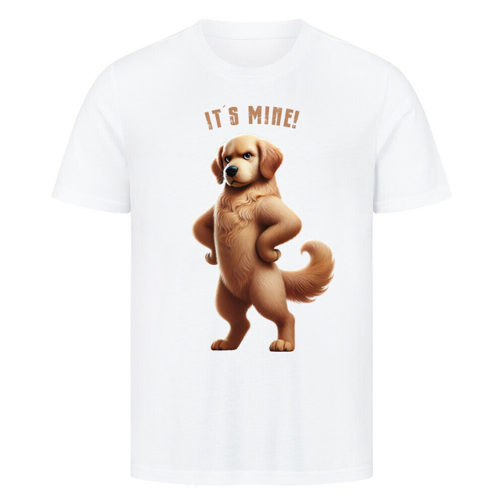 Premium T-Shirt "Golden Retriever - It´s mine!" Weiß – hunde-shirt.de