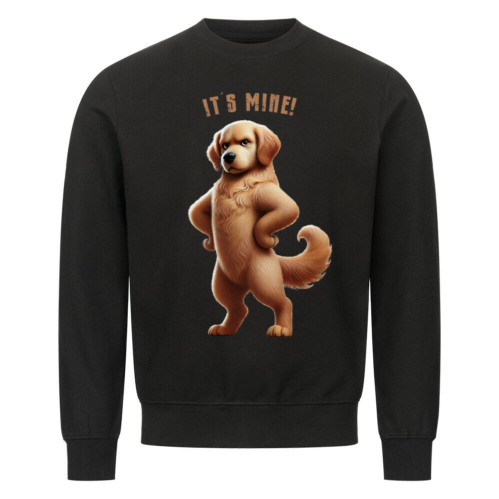 Premium Sweatshirt "Golden Retriever - It´s mine!" Schwarz – hunde-shirt.de