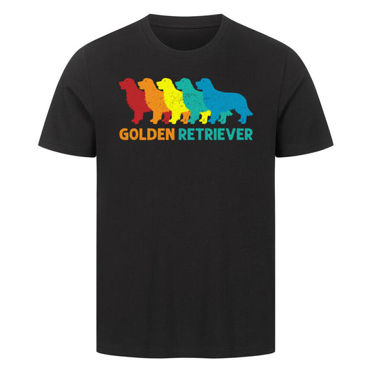 Premium T-Shirt "Golden Retriever - Colors" Schwarz – hunde-shirt.de