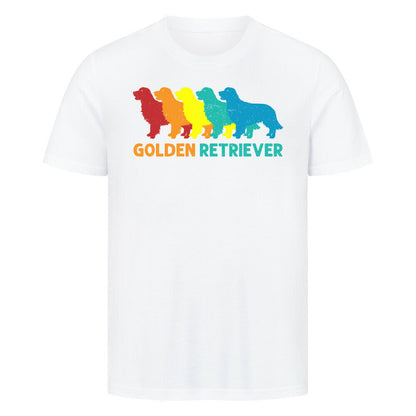 Premium T-Shirt "Golden Retriever - Colors" Weiß – hunde-shirt.de