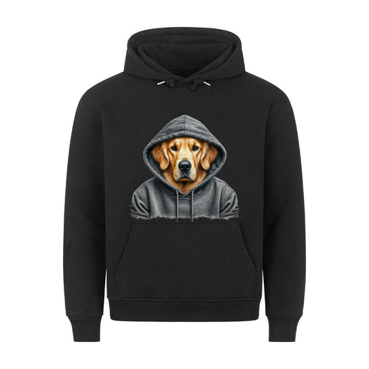Premium Hoodie "Golden Retriever - Hooded" Schwarz – hunde-shirt.de