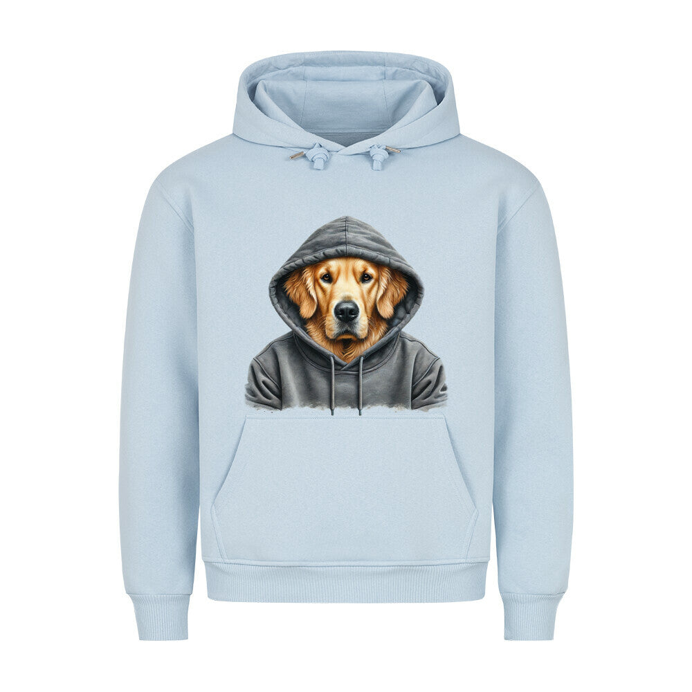 Premium Hoodie "Golden Retriever - Hooded" Babyblau – hunde-shirt.de