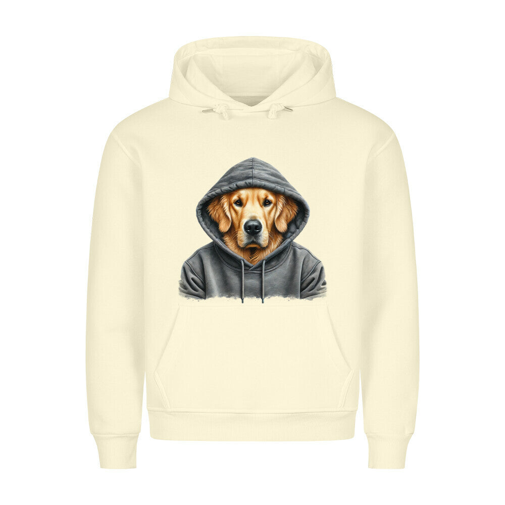 Premium Hoodie "Golden Retriever - Hooded" Beige – hunde-shirt.de