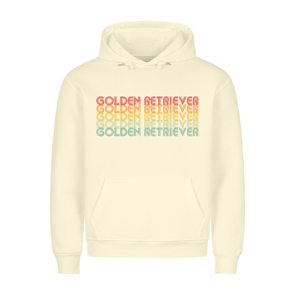 Premium Hoodie "Golden Retriever - RETRO" Beige – hunde-shirt.de