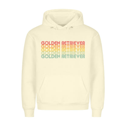 Premium Hoodie "Golden Retriever - RETRO" Beige – hunde-shirt.de