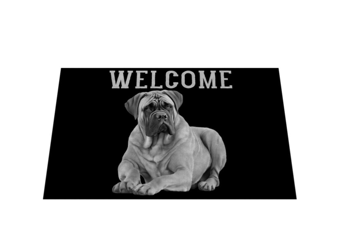 Fußmatte "Bullmastiff - WELCOME II" – hunde-shirt.de