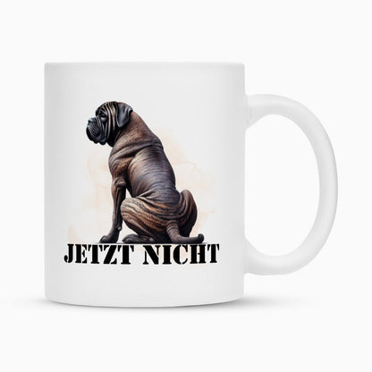 Tasse "Bullmastiff - JETZT NICHT" Weiß – hunde-shirt.de