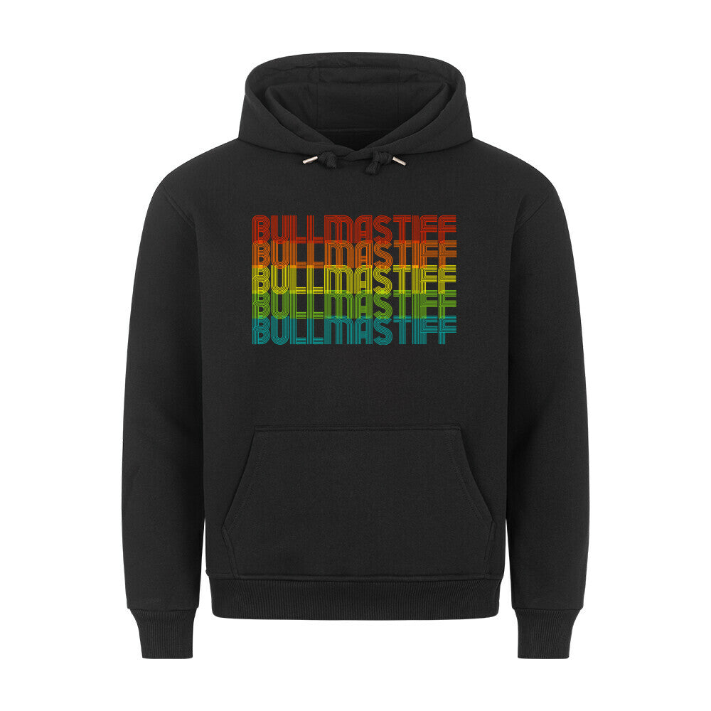 Premium Hoodie "Bullmastiff - RETRO" Schwarz – hunde-shirt.de