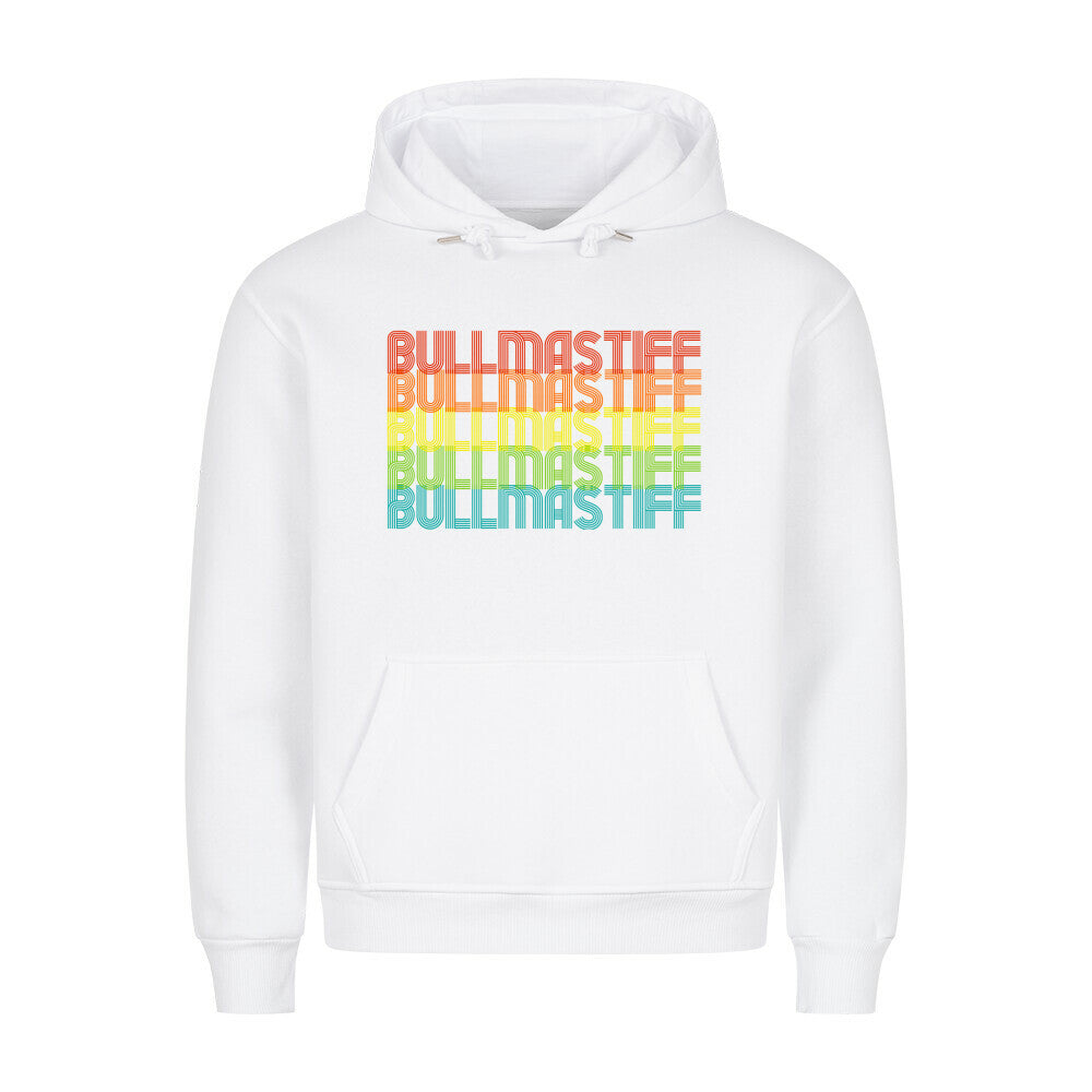 Premium Hoodie "Bullmastiff - RETRO" Weiß – hunde-shirt.de