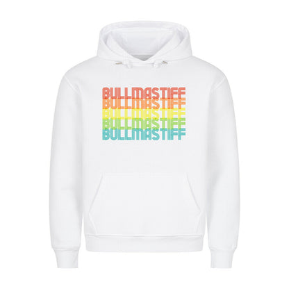 Premium Hoodie "Bullmastiff - RETRO" Weiß – hunde-shirt.de