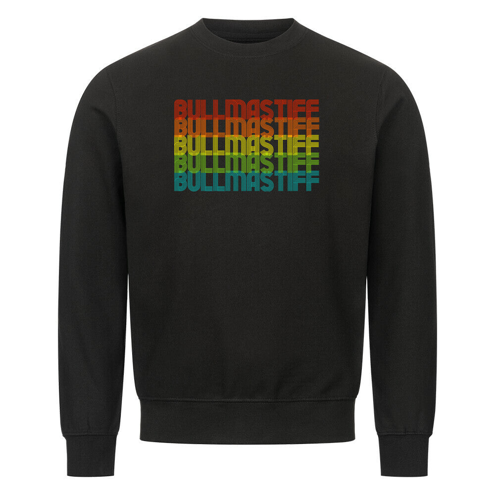 Premium Sweatshirt "Bullmastiff - RETRO" Schwarz – hunde-shirt.de