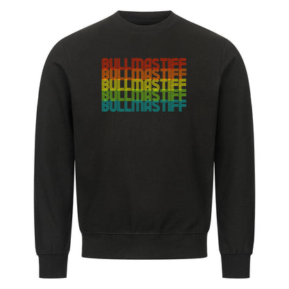 Premium Sweatshirt "Bullmastiff - RETRO" Schwarz – hunde-shirt.de