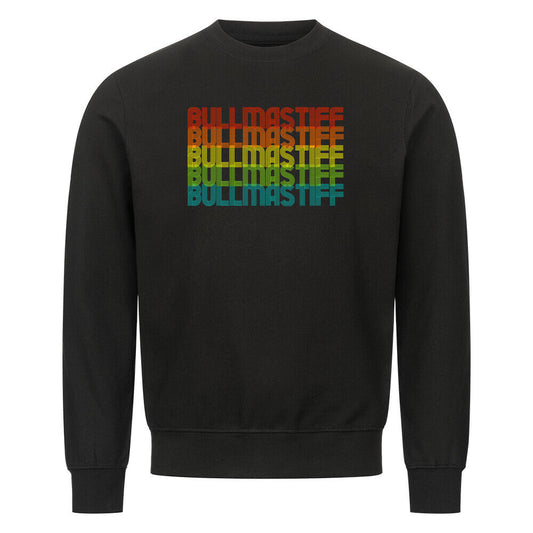 Premium Sweatshirt "Bullmastiff - RETRO" Schwarz – hunde-shirt.de