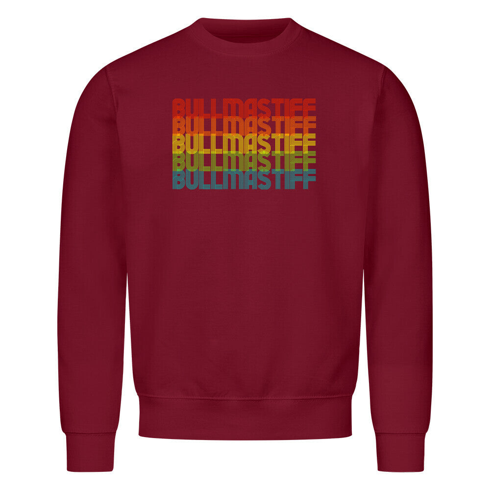 Premium Sweatshirt "Bullmastiff - RETRO" Burgunder – hunde-shirt.de
