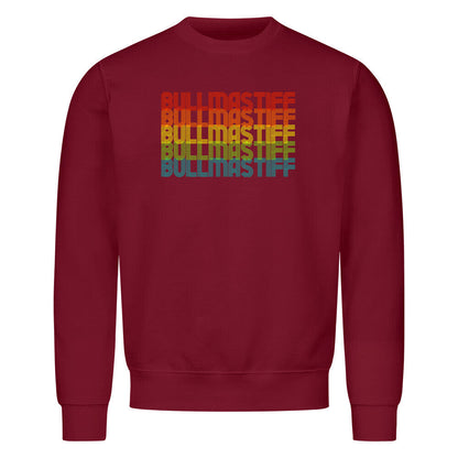 Premium Sweatshirt "Bullmastiff - RETRO" Burgunder – hunde-shirt.de