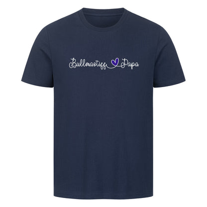 Premium T-Shirt "Bullmastiff - Papa" French Navy – hunde-shirt.de