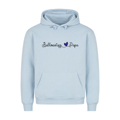 Premium Hoodie "Bullmastiff - Papa" Babyblau – hunde-shirt.de