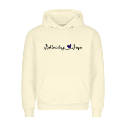 Premium Hoodie "Bullmastiff - Papa" Beige – hunde-shirt.de