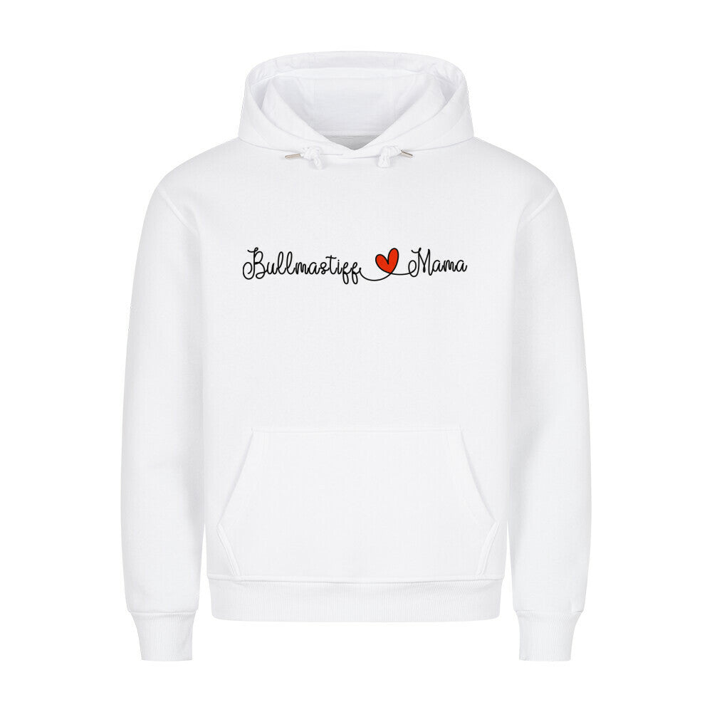 Premium Hoodie "Bullmastiff - Mama" Weiß – hunde-shirt.de