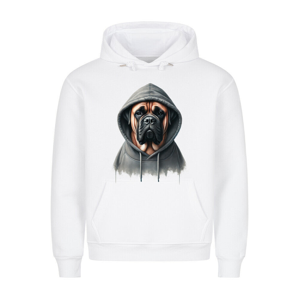 Premium Hoodie "Bullmastiff - Hooded" Weiß – hunde-shirt.de
