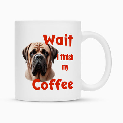 Tasse "English Mastiff - Wait" Weiß – hunde-shirt.de