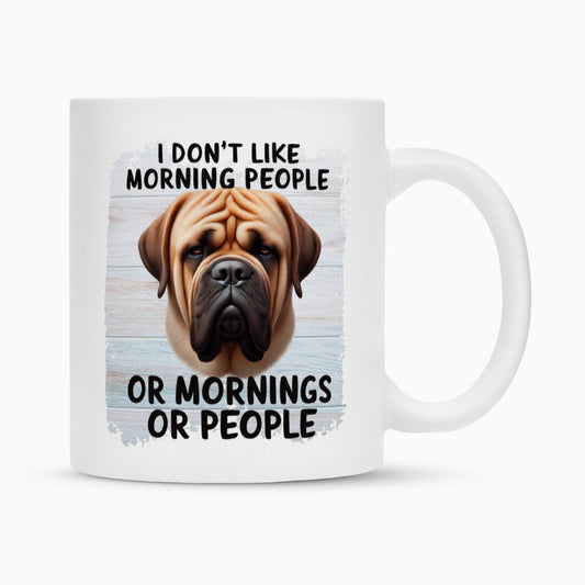 Tasse "English Mastiff - Morning People" Weiß – hunde-shirt.de