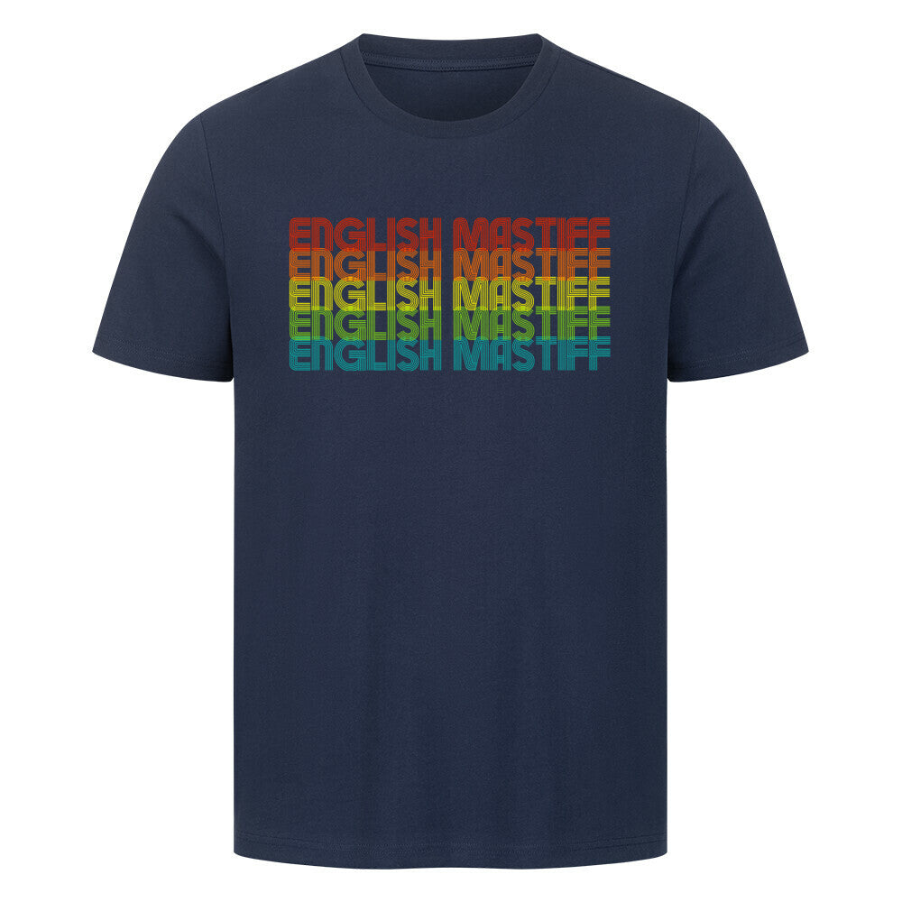 Premium T-Shirt "English Mastiff - RETRO" French Navy – hunde-shirt.de